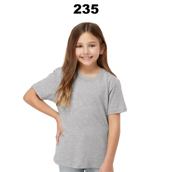 Tultex&reg; Youth Fine Jersey Crew Neck Short Sleeve T-Shirt Indigo {3}