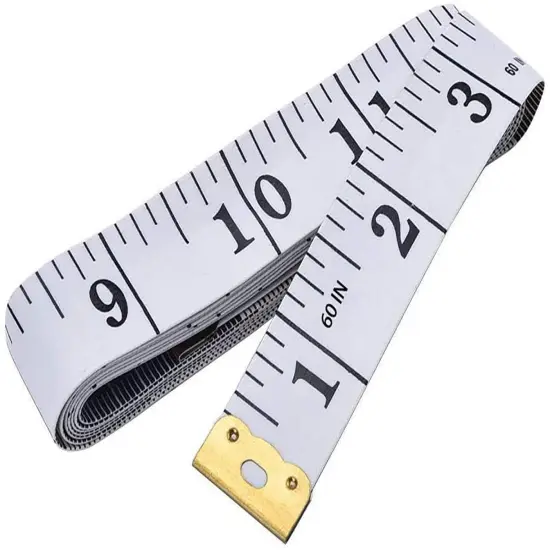 Soft Tape Measure Double Scale Body Sewing Flexible Ruler for Weight Loss Medical Body Measurement Sewing Tailor Craft Vinyl Ruler, Has Centimetre Scale on Reverse Side 60-Inch（White） {1}
