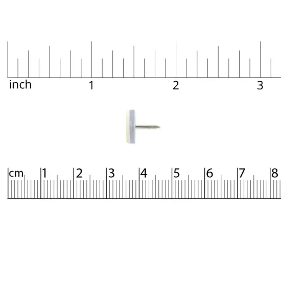 3/8" Silver Color Self-Stick Tie Tack (Package of 10) {3}