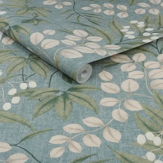 Superfresco Easy Persephone Duck Egg Wallpaper {3}