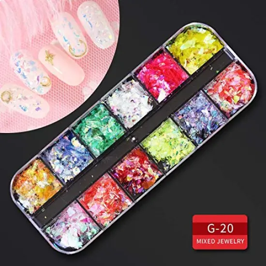 2880 Pieces 9 boxes Nail Rhinestones,Nail Gems Nail Diamonds,Nail Art Studs Nail Crystals Nail Sequins for Nails Kit with 1 Tweezers and 3 Pen for Nail Art Supplies Accessories&hellip;&hellip;&hellip; {5}