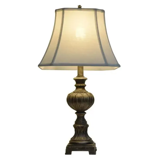 Antique Silver Traditional Table Lamp {1}