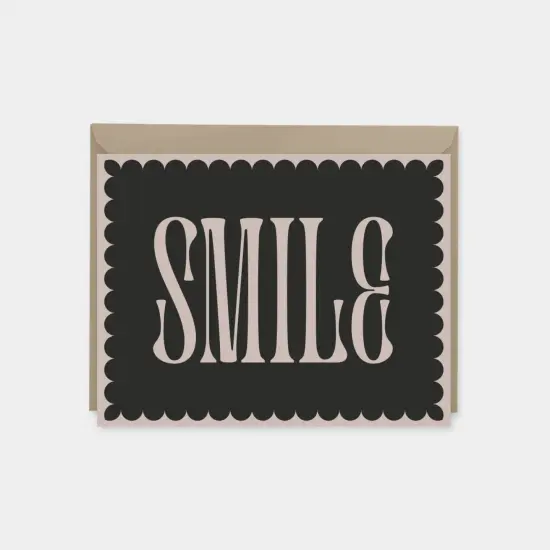 "Smile" Decorative Typography Card {1}
