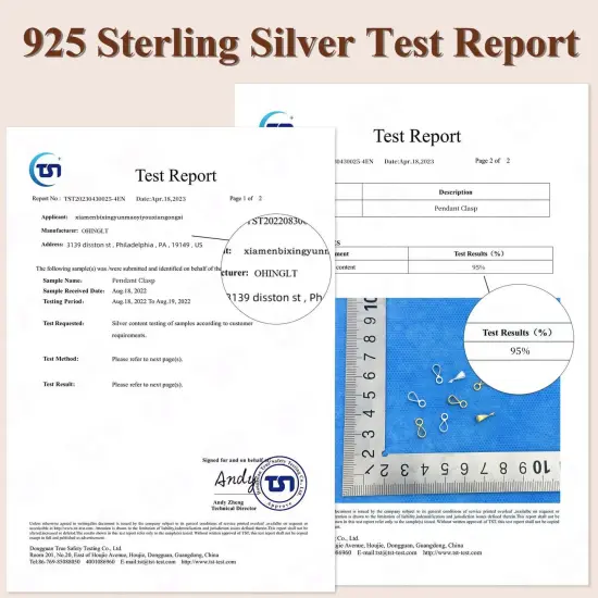 5 Pieces 14K Gold Bails for Pendants Clasp with Open Loop,925 Sterling Silver Jewelry Bails for Pendants Slider Connectors for Necklace Jewelry Making Made in Italy {6}