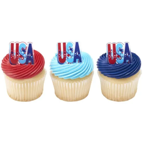 USA Cupcake Rings 24ct {4}