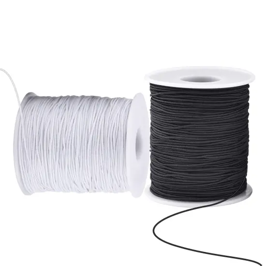 2 Rolls 1 mm 330 Feet Sturdy Bracelet String, Stretchy Elastic String for Jewelry Making, Necklaces, Beading {2}