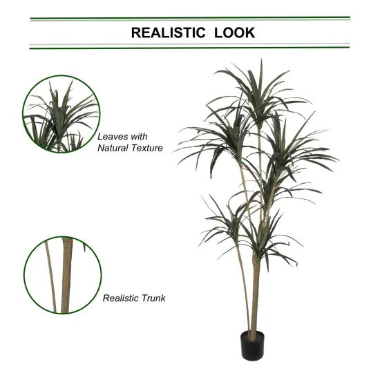 36-Inch Artificial Tree with 146 Lifelike Silk Leaves for Home and Office Decor | Low Maintenance Faux Plant | Versatile Design for Any Interior Style | Floral Home by Artificial Flowers {5}