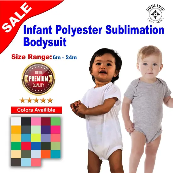 SubliVie&reg; Infant Polyester Sublimation Bodysuit {2}