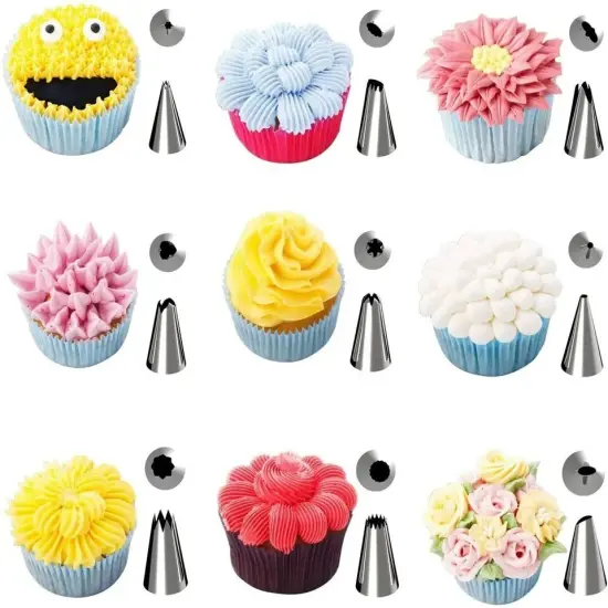 42Pcs Nozzle IcinCake Decorating Kit Set Tools Bags Piping Tips Pastry Icing Bag {3}