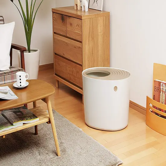 IRIS USA Top Entry Cat Litter Box Litter Particle Catching Cover and Privacy Walls with Scoop, Cat Pan {4}