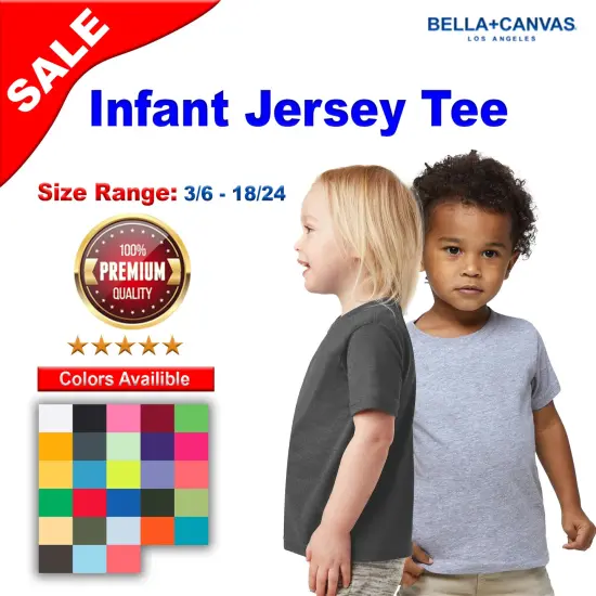 BELLA + CANVAS&reg; Infant Jersey Tee Crewneck Short Sleeve T-Shirt Heather Stone {2}