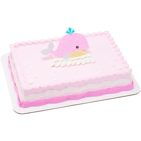 Large Pink Baby Whale Sweet D&eacute;cor&reg; Edible Decoration 1ct {3}