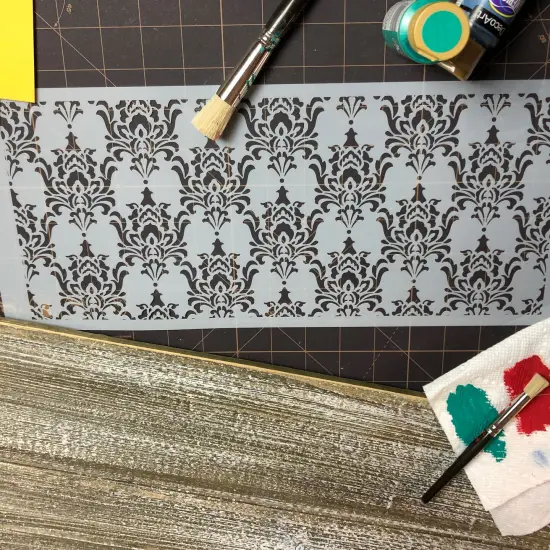 Filigree Damask Cake Stencil Side #4 | C554 by Designer Stencils | Cake Decorating Tools | Baking Stencils for Royal Icing, Airbrush, Dusting Powder | Reusable Plastic Food Grade Stencil for Cakes | Easy to Use & Clean Cake Stencil {5}