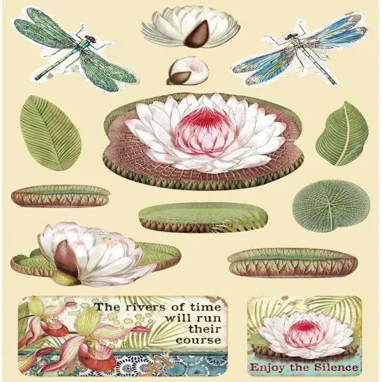 Stamperia Wooden Shapes A5-Water Lily, Amazonia {1}