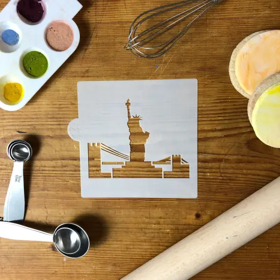 Statue of Liberty Cookie & Craft Stencil | CM053 by Designer Stencils | Cookie Decorating Tools | Baking Stencils for Royal Icing, Airbrush, Dusting Powder | Craft Stencils for Canvas, Paper, Wood | Reusable Food Grade Stencil {2}