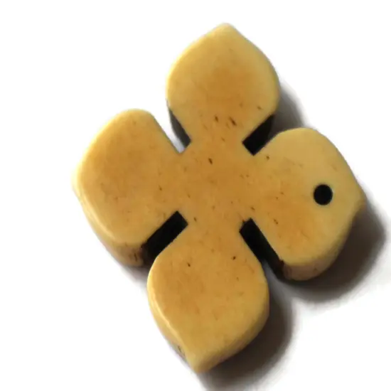 36mm Bone Cross Pendant Religion Beads and Charms Hand Carved Pendants {4}