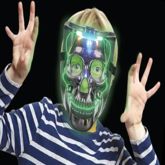 8" LIGHT-UP SKULL MASK {2}