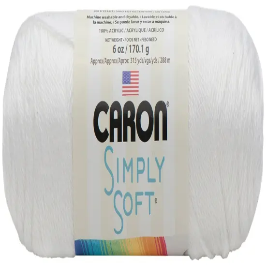 Multipack of 24 - Caron Simply Soft Solids Yarn-White {2}