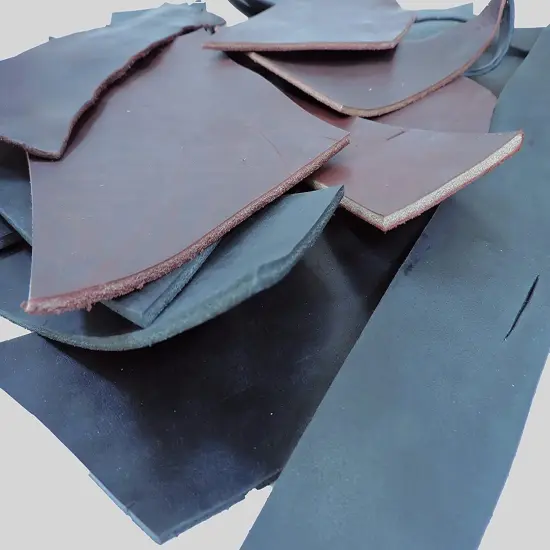 European Leather Works 1lbs Leather Wallet Making Scrap Bags (Black and Burgundy Latigo) Default Title {4}
