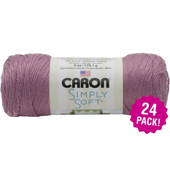 Multipack of 24 - Caron Simply Soft Solids Yarn-Plum Wine {1}