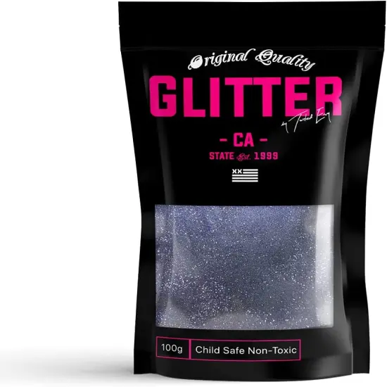 Charcoal Grey Premium Grade Ultra Fine Glitter Powder Dust 100g / 3.5oz use with Arts & Crafts Decoration Wine Glass Flowers Wedding {1}