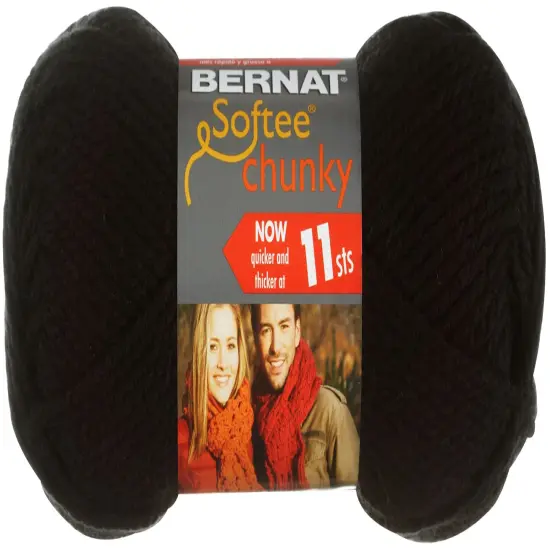 Multipack of 12 - Bernat Softee Chunky Yarn-Black {2}