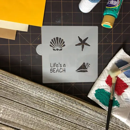 Life's a Beach Cookie & Craft Stencil | CM052 by Designer Stencils | Cookie Stencils for Royal Icing, Airbrush, Dusting Powder | {4}