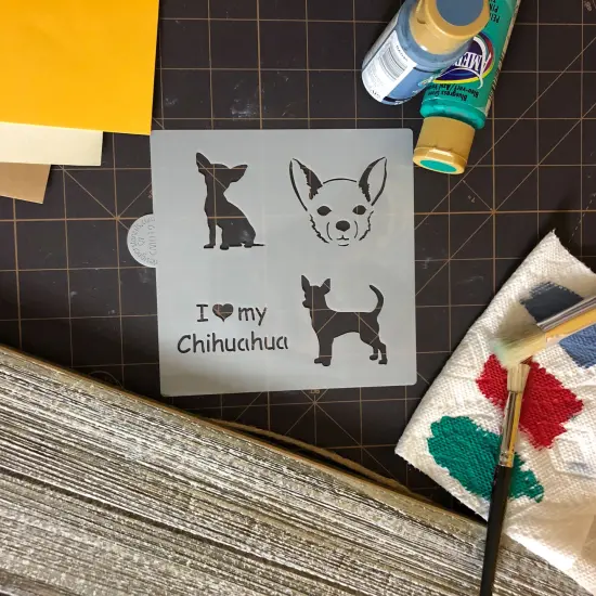 I Love My Chihuahua Cookie & Craft Stencil | CM019 by Designer Stencils | Cookie Decorating Tools | {5}