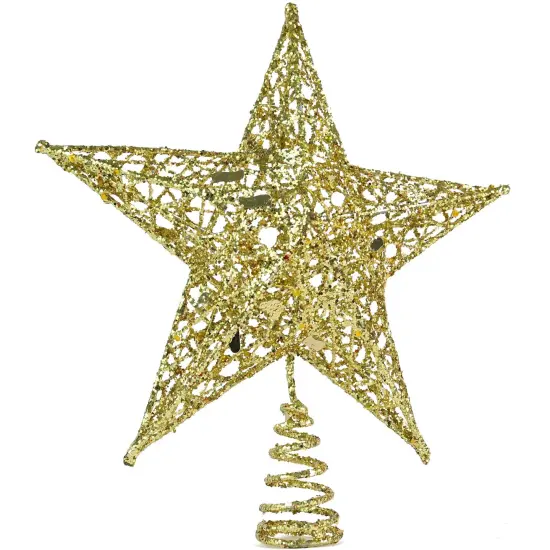 Ornativity Gold Star Tree Topper - Christmas Glitter Star Ornament Treetop Decoration {3}