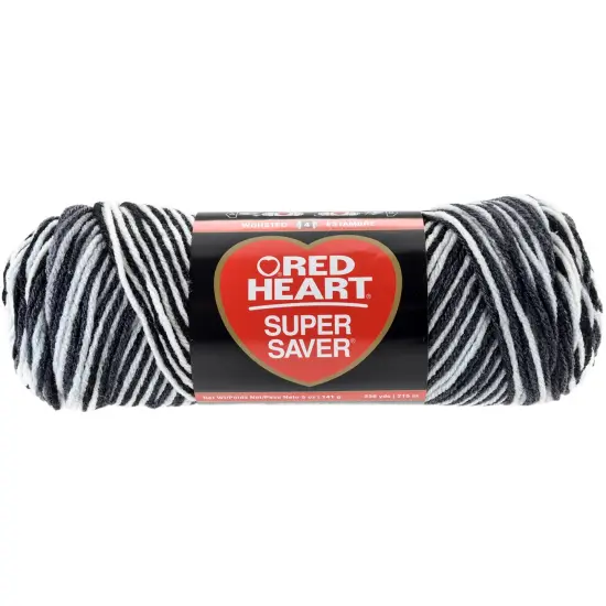Multipack of 24 - Red Heart Super Saver Yarn-Zebra {1}
