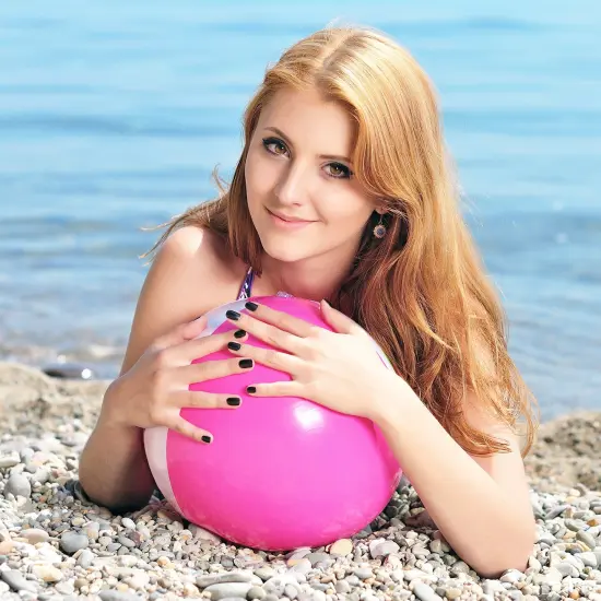 12" Pink Flamingo Party Pack Inflatable Beach Balls - Beach Pool Pink / Flamingo Themed Party Toys (12 Pack) {2}