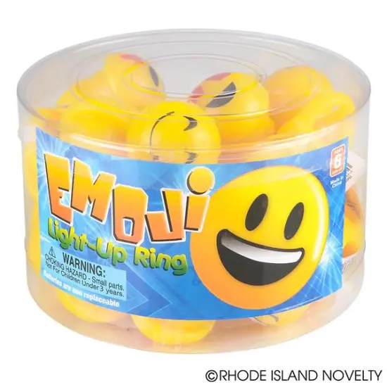 Pack of 24 Flashing Panda Jelly Emoticon LED Light-UP Flashing Rings - 6 Styles, Multi-Color Lights {2}