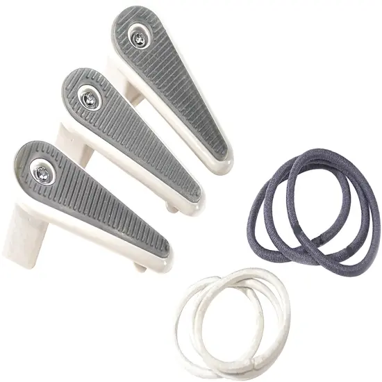 Authentic Knitting Board Loom Holder Connectors-3 Connectors & 6 Fabric Bands {3}
