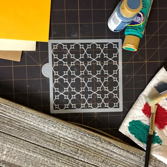 Parisian Lattice Allover Cookie & Craft Stencil | CM011 by Designer Stencils | Cookie Decorating Tools | Baking Stencils for Royal Icing, Airbrush, Dusting Powder | Craft Stencils for Canvas, Paper, Wood | Reusable Food Grade Stencil {3}