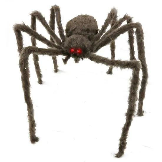 Big Mo's Toys Creepy Spider - Hairy Real Look Tarantula Spider with Red LED Eyes - 1 Piece {1}