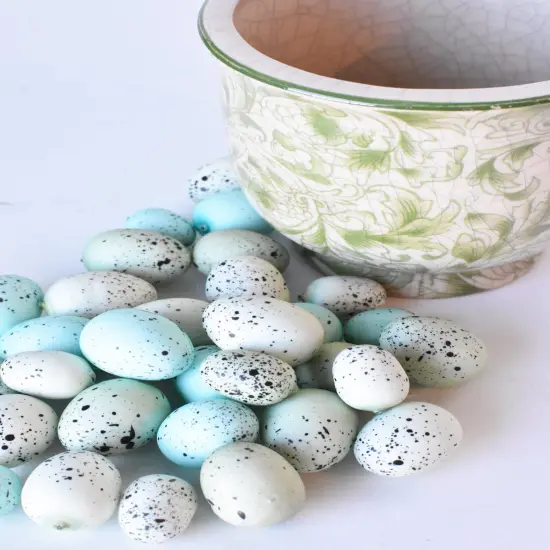 Plastic Blue Eggs Assortment (36 PCS) {1}