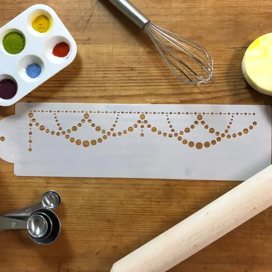 Pearl Swag Cake Stencil | C564 by Designer Stencils | Stencils for Royal Icing, Airbrush, Dusting Powder | {6}