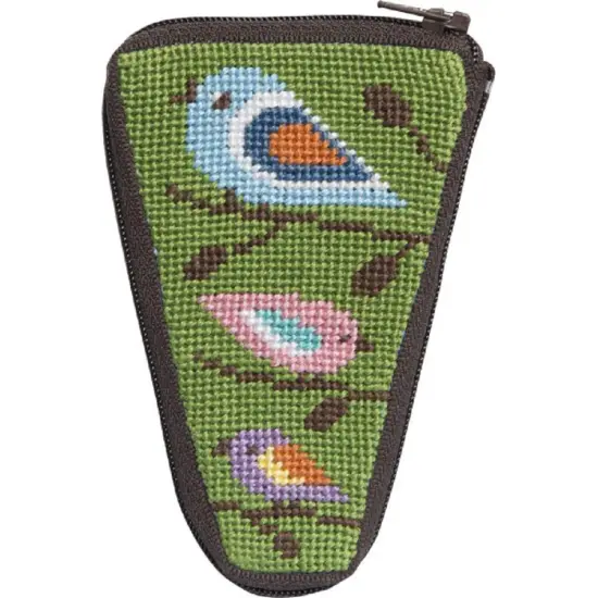Stitch & Zip Needlepoint Scissor Case Kit - SZ926 Birds of Color Multicolor {1}