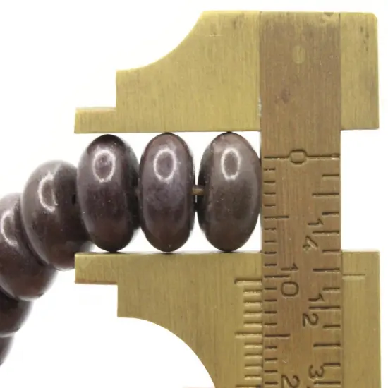 63 10mm x 6mm Dyed Purple Howlite Stone Rondelle Beads {6}