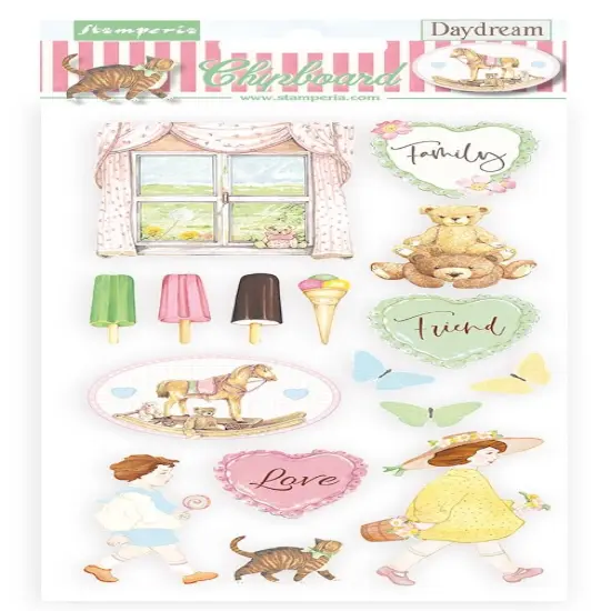 Stamperia Adhesive Chipboard 6"X12"-Elements, Day Dream Toys {1}