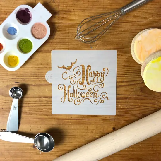 Happy Halloween Lettering Cookie & Craft Stencil | CM071 by Designer Stencils | Cookie Decorating Tools | {3}