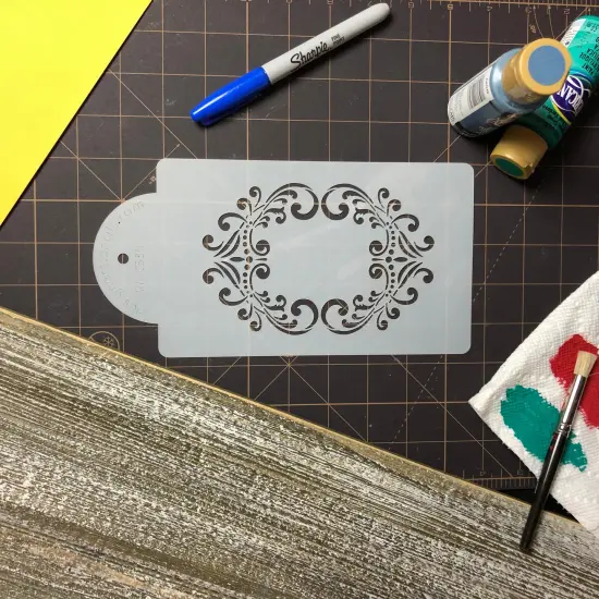 Fleur De Lis Cake Stencil Top Tier | C530 by Designer Stencils | Cake Decorating Tools | Baking Stencils for Royal Icing, Airbrush, Dusting Powder | Reusable Plastic Food Grade Stencil for Cakes | Easy to Use & Clean Cake Stencil {4}