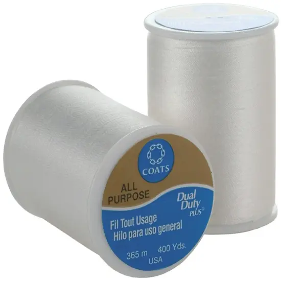 Multipack of 48 - Coats Dual Duty All-Purpose Thread 400yd-White {2}