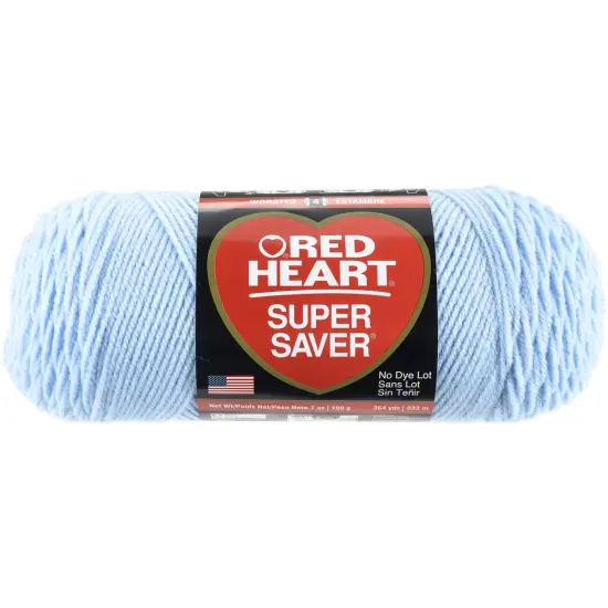 Multipack of 12 - Red Heart Super Saver Yarn-Light Blue {3}