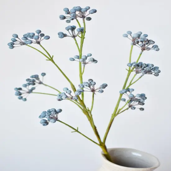 28.5" Faux Blue Berry Spray {5}