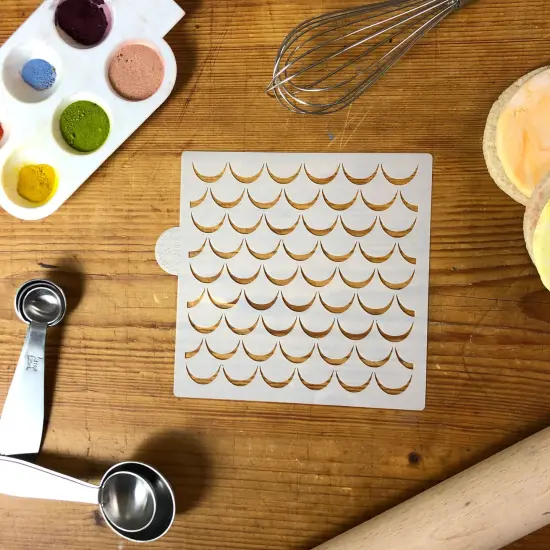 Swag All Over Cookie & Craft Stencil | CM085 by Designer Stencils | Cookie Decorating Tools | Baking Stencils for Royal Icing, Airbrush, Dusting Powder | Craft Stencils for Canvas, Paper, Wood | Reusable Food Grade Stencil {2}