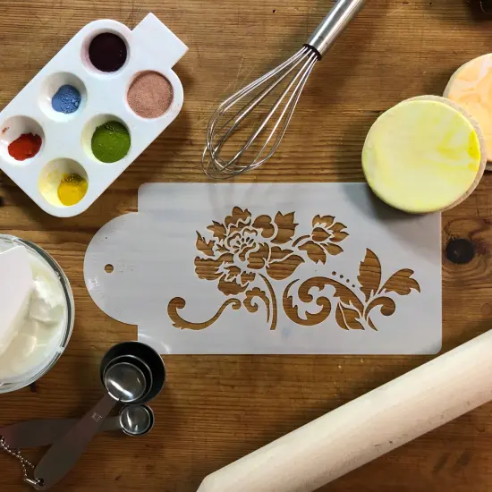 Floral Explosion Cake Stencil Tier #3 | C436 by Designer Stencils | Cake Decorating Tools | {4}