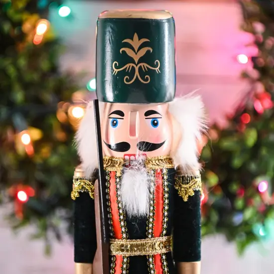 Ornativity Christmas Toy Soldier Nutcracker &ndash; Red and Black Wooden Nutcracker Soldier with a Rifle Gun Xmas Themed Holiday Nut Cracker Doll Figure Decorations {5}
