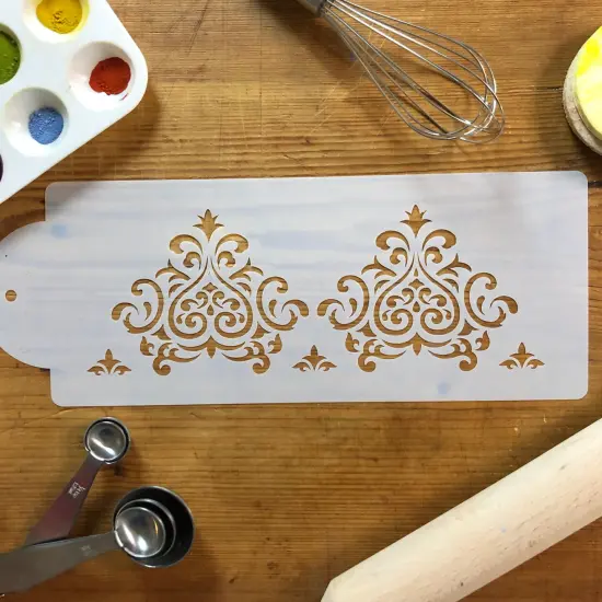 Elaine's Cake Stencil Tier #2 | C593 by Designer Stencils | Cake Decorating Tools | {3}