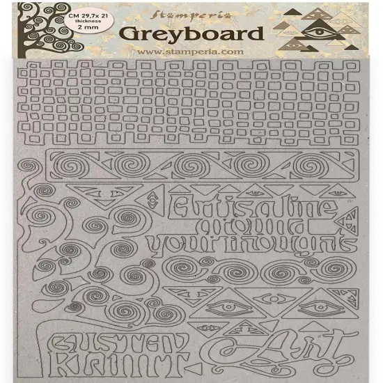 Stamperia Greyboard Cut-Outs A4 2mm Thick-Tree Pattern, Klimt {1}